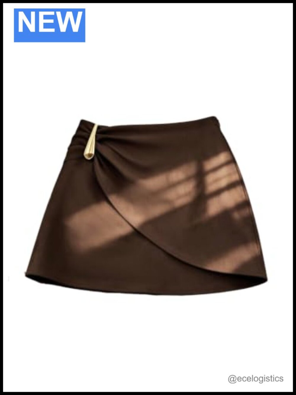 Women's Wrap Mini Skirt High Waisted Bodycon Ruched Front Side Zipper Party